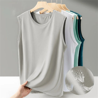 Men’s Solid Color Sleeveless Tank Top – Lightweight, Breathable & Summer-Ready