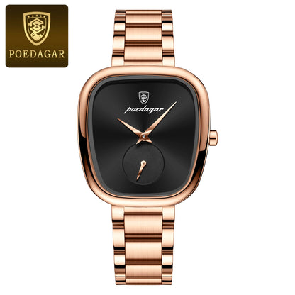 POEDAGAR Elegant Luxury Women's Quartz Watch – Waterproof Stainless Steel Timepiece
