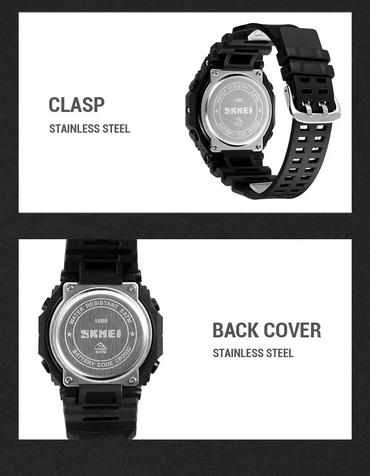 Men's Digital Sport Watch – Rugged LED Military Style