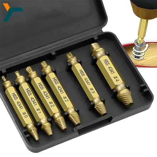 6-Piece Damaged Screw Extractor Set – High-Speed Steel