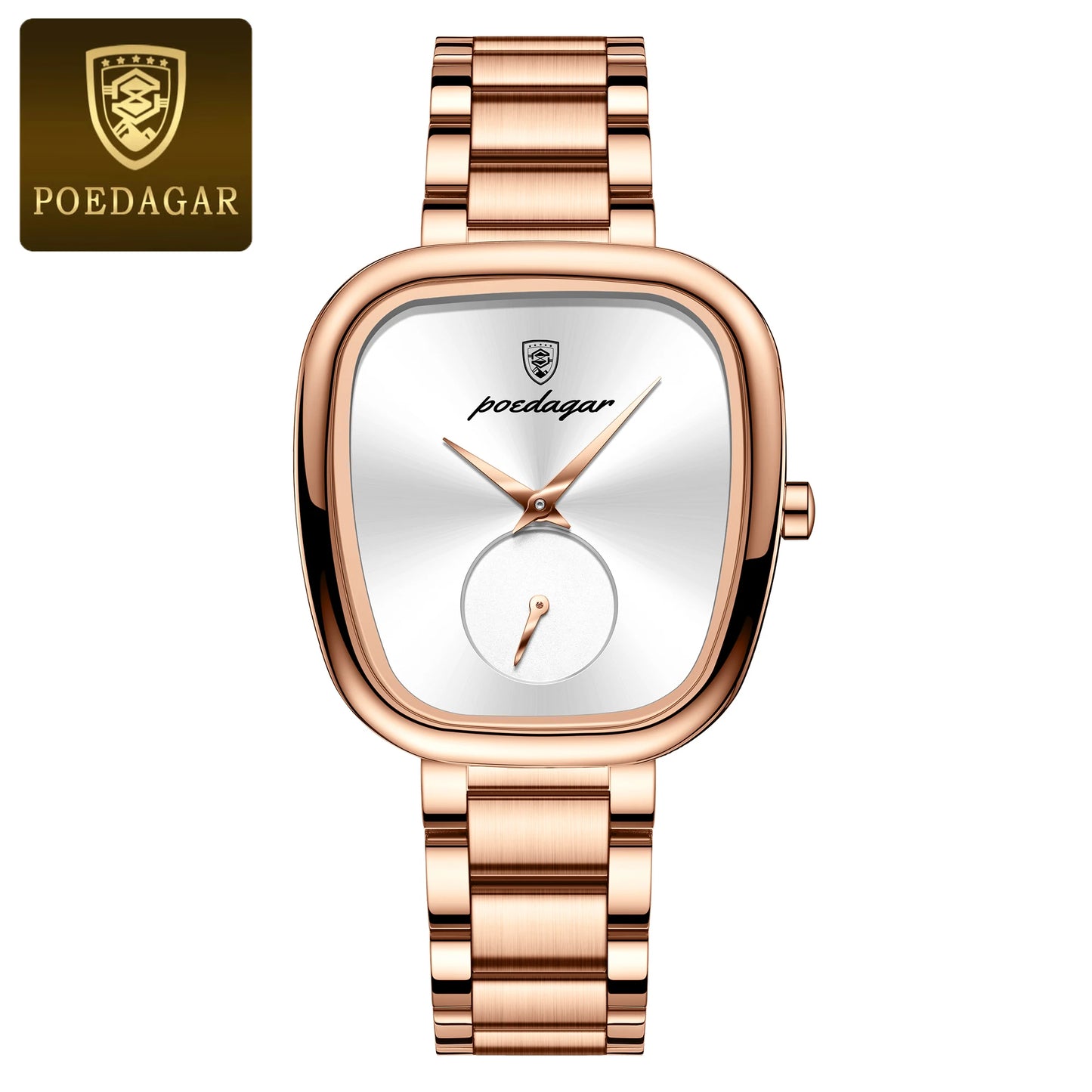 POEDAGAR Elegant Luxury Women's Quartz Watch – Waterproof Stainless Steel Timepiece