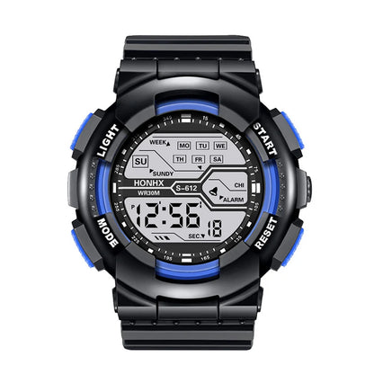 Men's Outdoor Sport Multifunction Digital Watch – Large LED Display, Waterproof & Shock Resistant