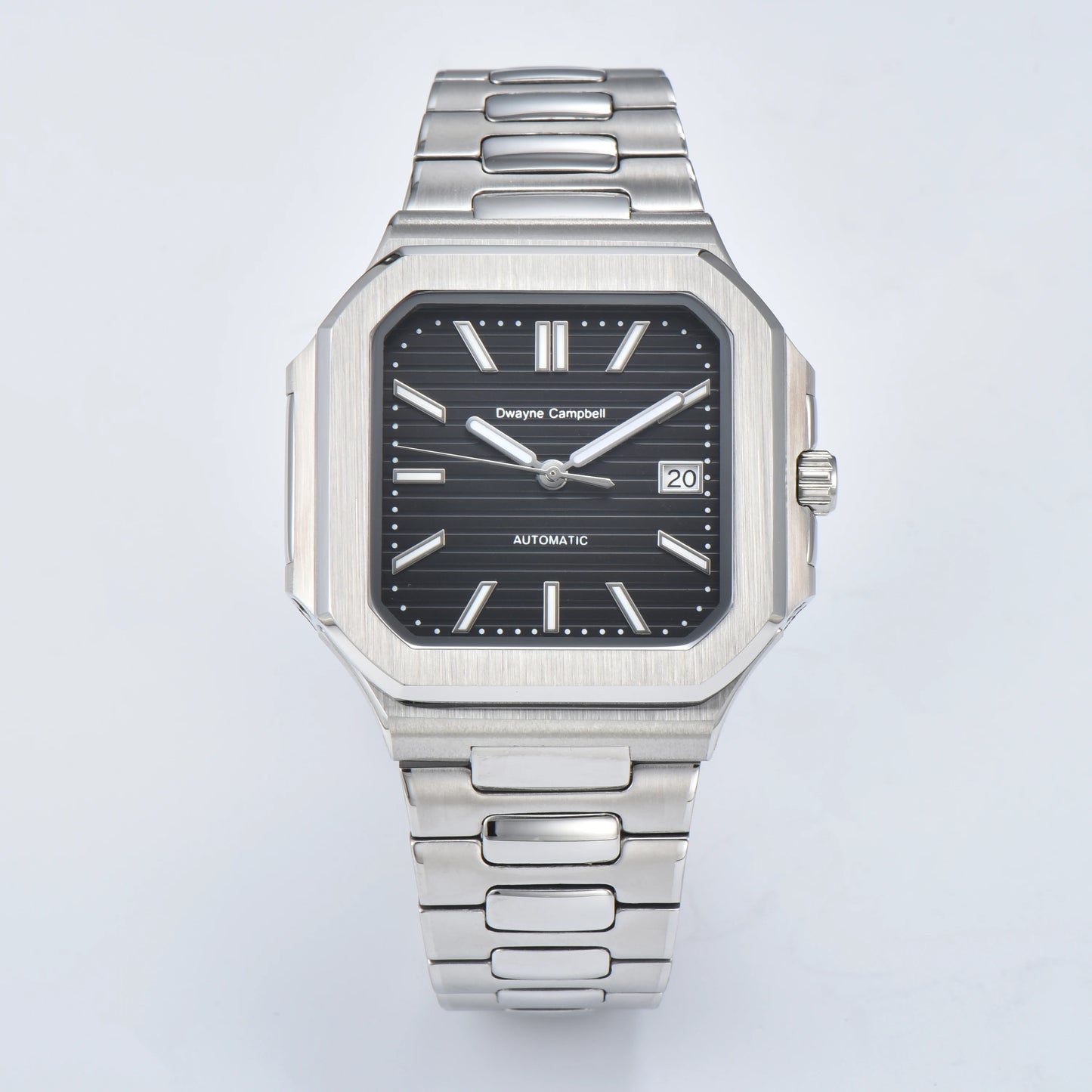 Dwayne Campbell Stainless Steel Watch Case – Designed for NH35 Movement with Sapphire Glass & Custom Logo Options