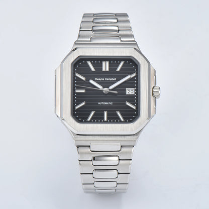 Dwayne Campbell Stainless Steel Watch Case – Designed for NH35 Movement with Sapphire Glass & Custom Logo Options