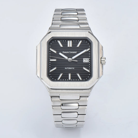 Dwayne Campbell Stainless Steel Watch Case – Designed for NH35 Movement with Sapphire Glass & Custom Logo Options