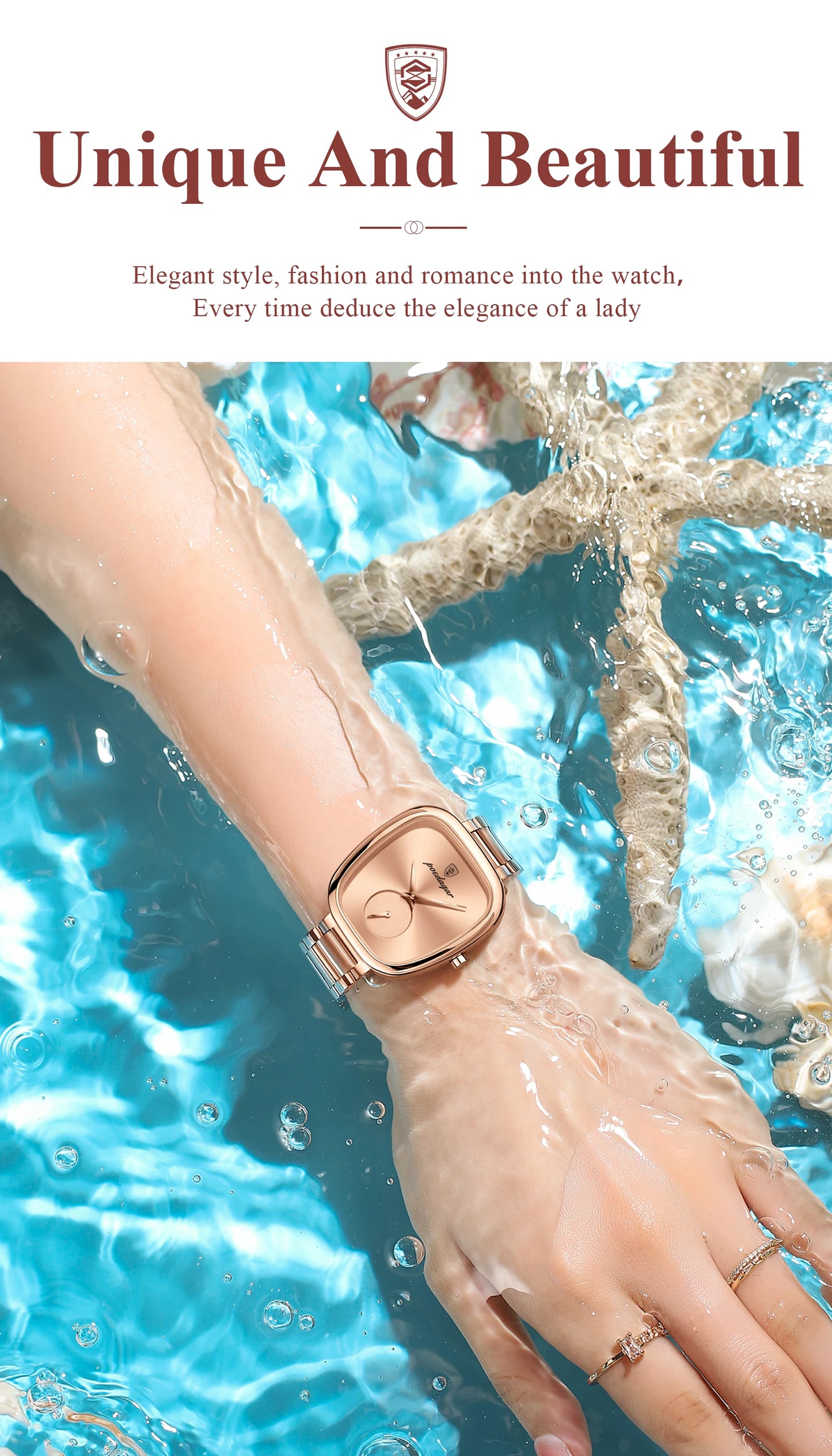 POEDAGAR Elegant Luxury Women's Quartz Watch – Waterproof Stainless Steel Timepiece