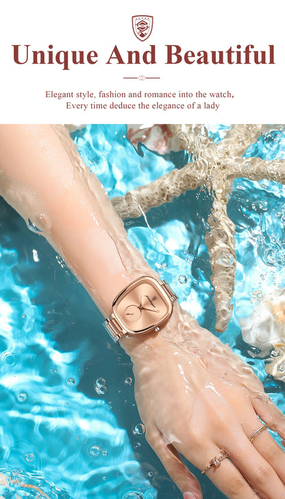 POEDAGAR Elegant Luxury Women's Quartz Watch – Waterproof Stainless Steel Timepiece