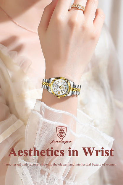 POEDAGAR Women’s Luxury Quartz Watch – Elegant Design, Waterproof & Luminous