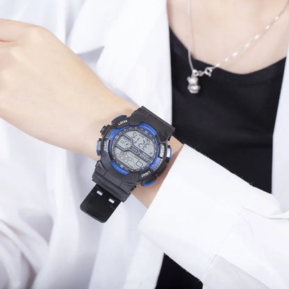 Men's Outdoor Sport Multifunction Digital Watch – Large LED Display, Waterproof & Shock Resistant