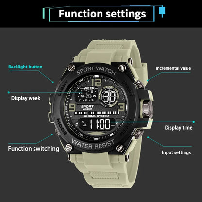 Top Luxury Men's Outdoor Sport Digital Watch