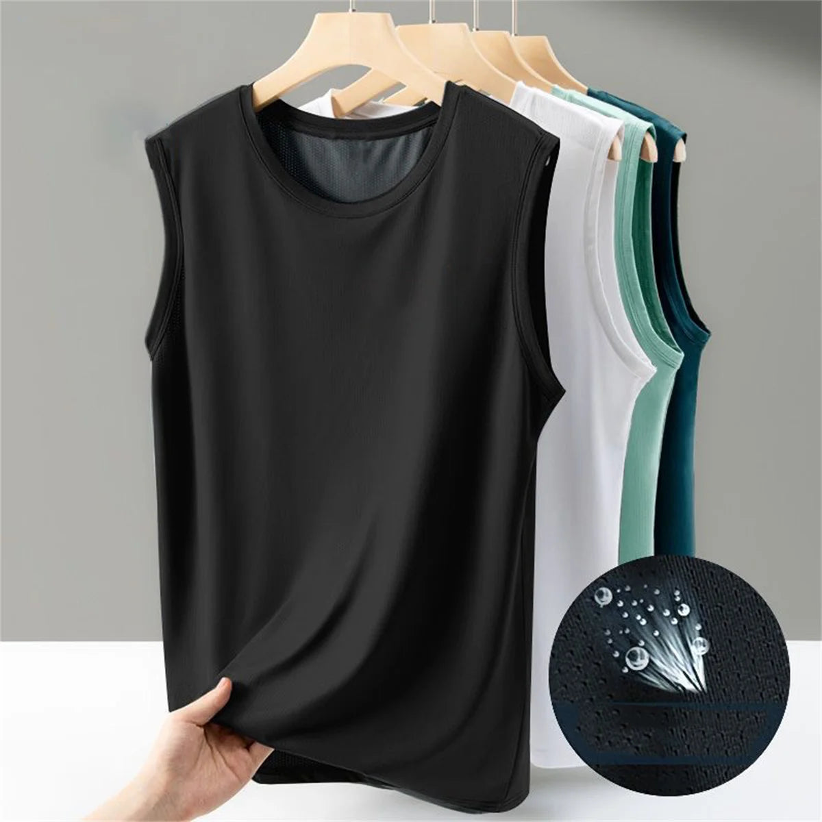 Men’s Solid Color Sleeveless Tank Top – Lightweight, Breathable & Summer-Ready