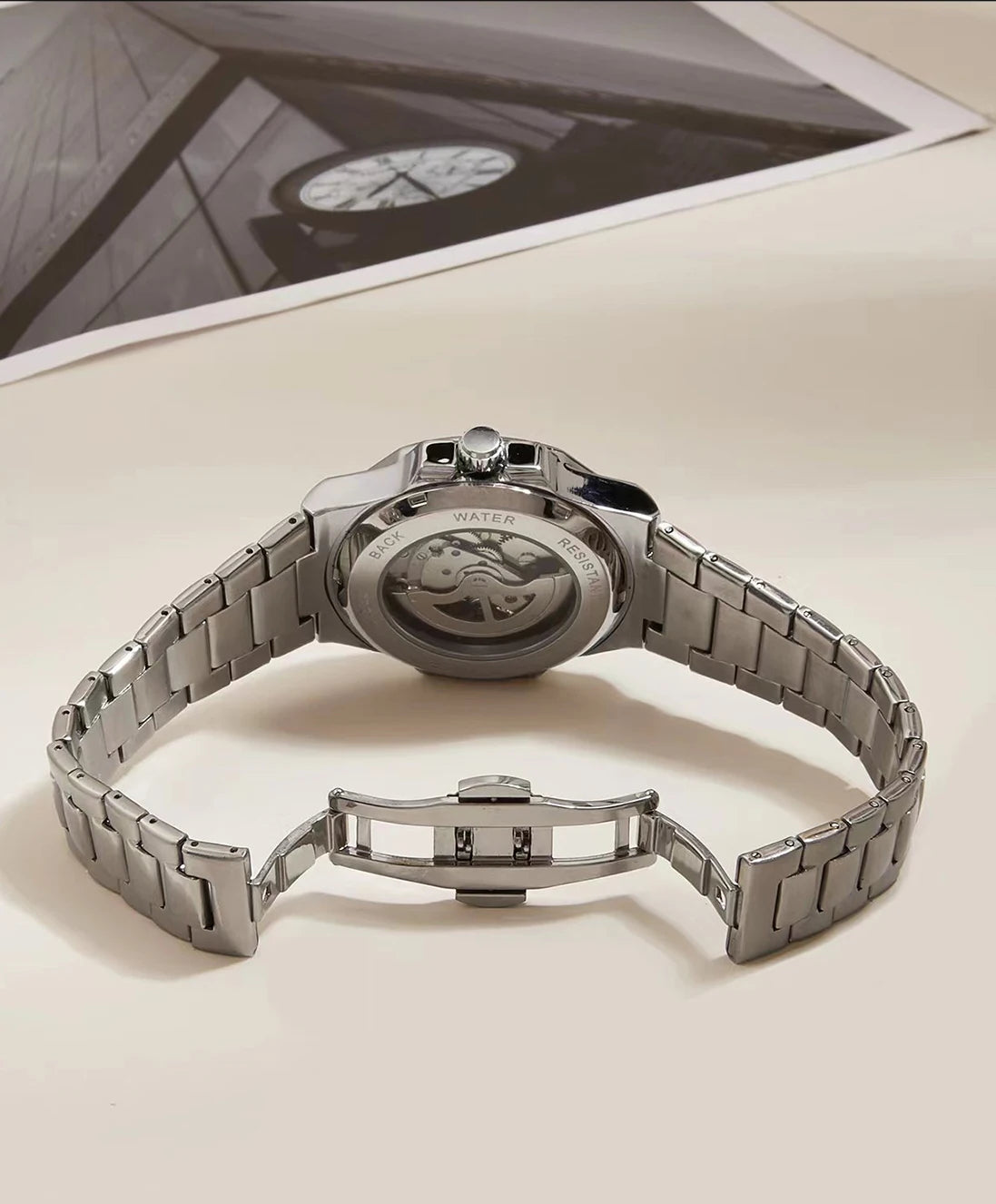 LONGLUX Men's Automatic Skeleton Watch – Luxury Style Meets Mechanical Precision