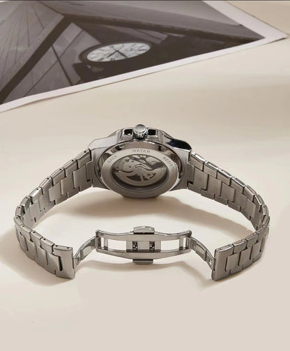 LONGLUX Men's Automatic Skeleton Watch – Luxury Style Meets Mechanical Precision