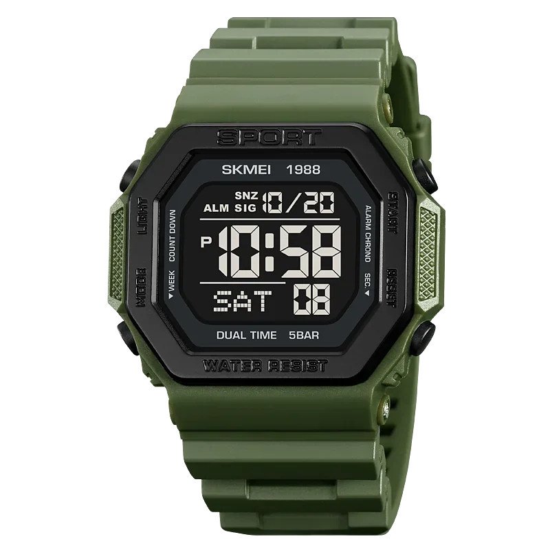 Men's Digital Sport Watch – Rugged LED Military Style