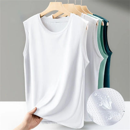 Men’s Solid Color Sleeveless Tank Top – Lightweight, Breathable & Summer-Ready