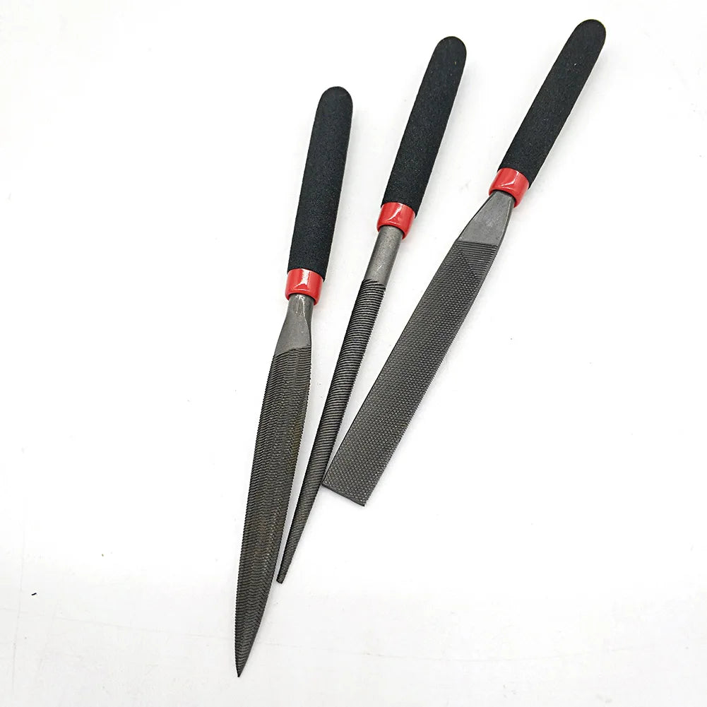 Mini Steel File Set – Flat, Round, Half-Round Files for Woodworking & Precision Work
