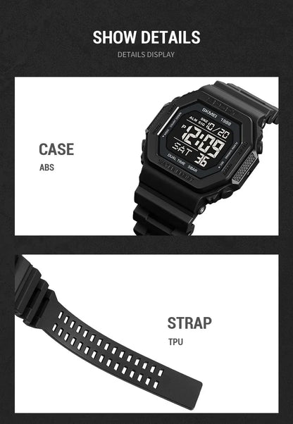 Men's Digital Sport Watch – Rugged LED Military Style