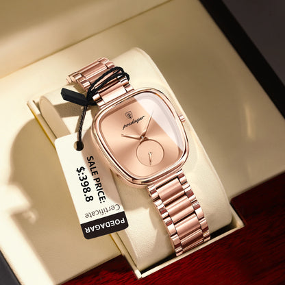 POEDAGAR Elegant Luxury Women's Quartz Watch – Waterproof Stainless Steel Timepiece