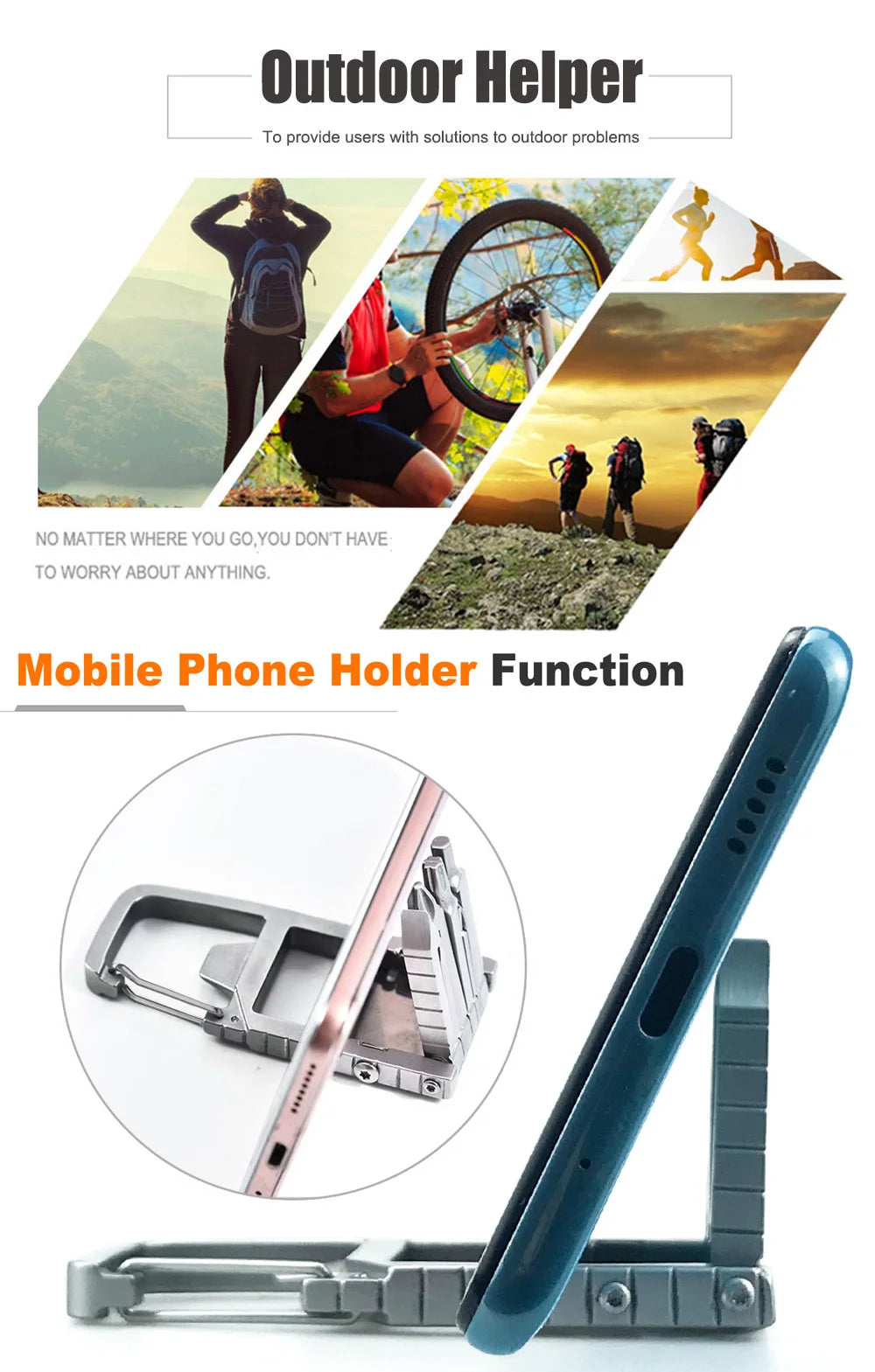 13-in-1 Multifunction Stainless Steel Folding Tool – Mini Outdoor EDC Kit