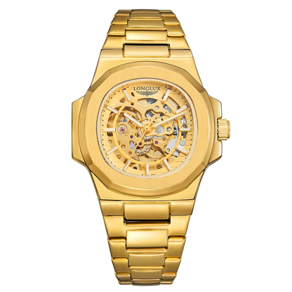 LONGLUX Men's Automatic Skeleton Watch – Luxury Style Meets Mechanical Precision