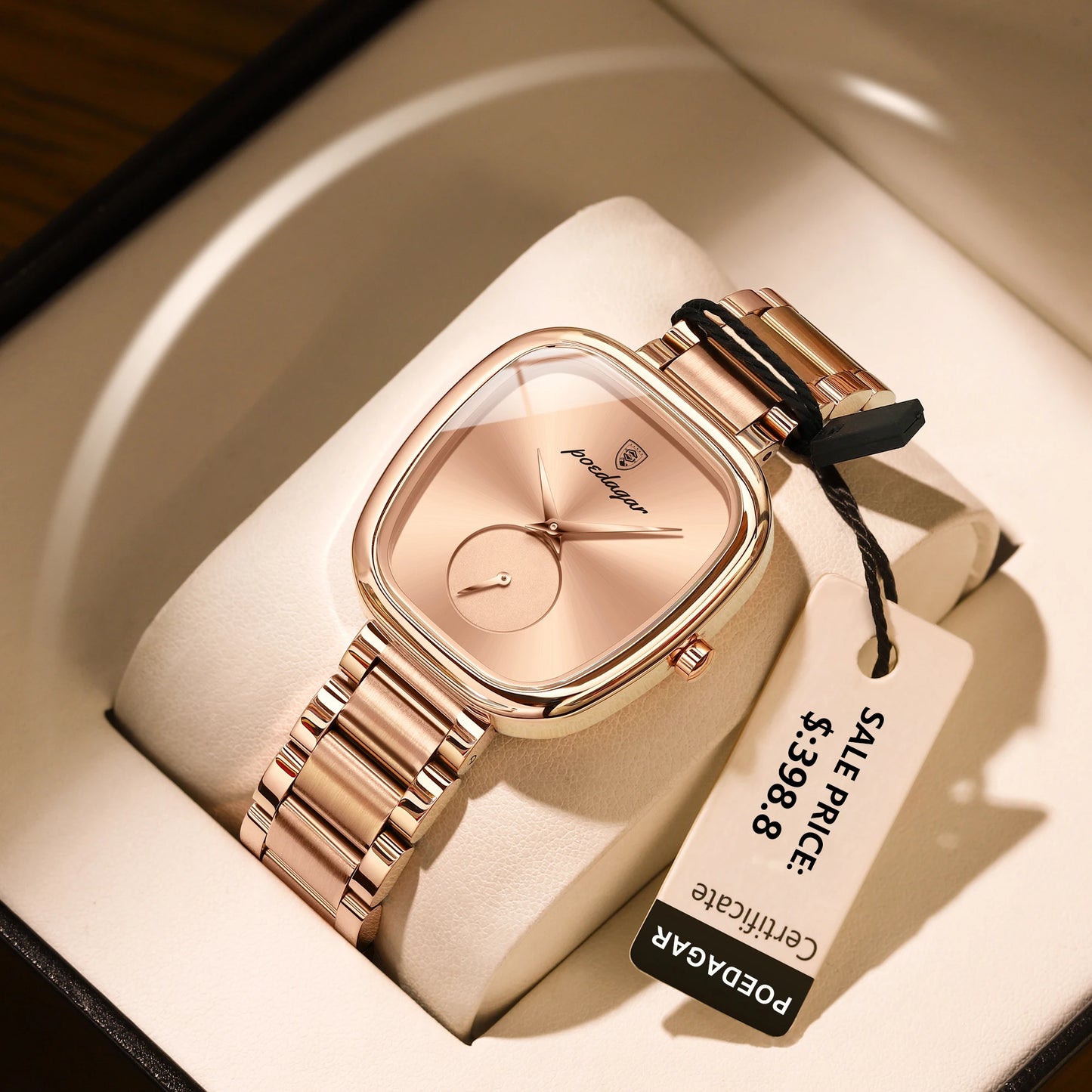POEDAGAR Elegant Luxury Women's Quartz Watch – Waterproof Stainless Steel Timepiece