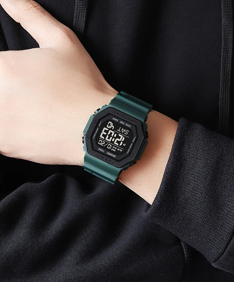 Men's Digital Sport Watch – Rugged LED Military Style