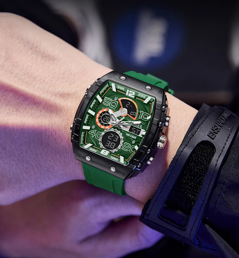 SMAEL Men's Dual Display Sports Watch – Rugged, Stylish, and Multi-Functional