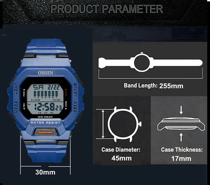 OHSEN Men's Digital Sports Watch – Rugged, Functional, and Built for Performance