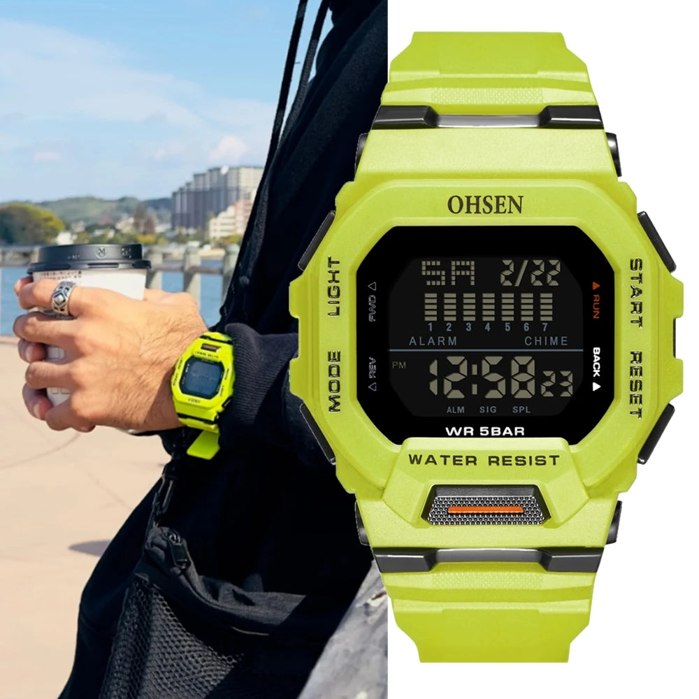 OHSEN Men's Digital Sports Watch – Rugged, Functional, and Built for Performance