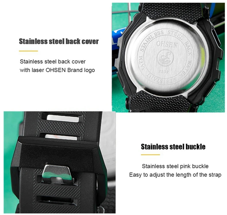 OHSEN Men's Digital Sports Watch – Rugged, Functional, and Built for Performance