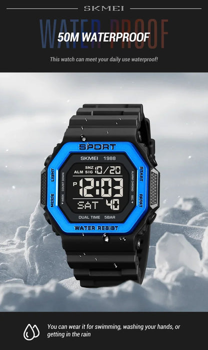 Men's Digital Sport Watch – Rugged LED Military Style
