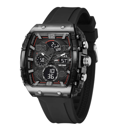 SMAEL Men's Dual Display Sports Watch – Rugged, Stylish, and Multi-Functional