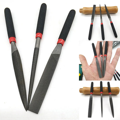 Mini Steel File Set – Flat, Round, Half-Round Files for Woodworking & Precision Work