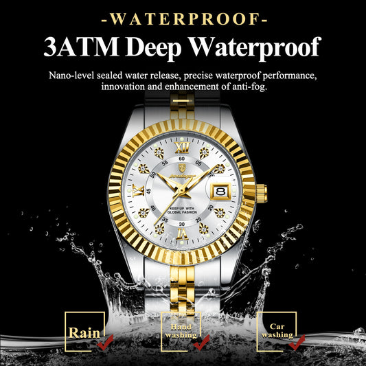 POEDAGAR Women’s Luxury Quartz Watch – Elegant Design, Waterproof & Luminous