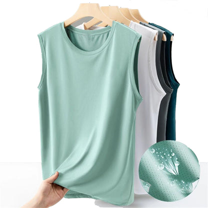 Men’s Solid Color Sleeveless Tank Top – Lightweight, Breathable & Summer-Ready
