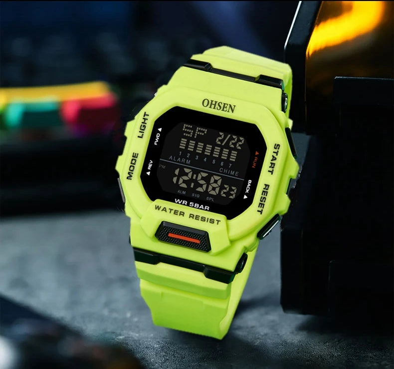 OHSEN Men's Digital Sports Watch – Rugged, Functional, and Built for Performance