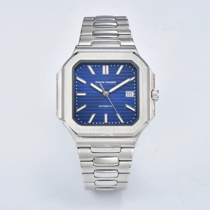 Dwayne Campbell Stainless Steel Watch Case – Designed for NH35 Movement with Sapphire Glass & Custom Logo Options