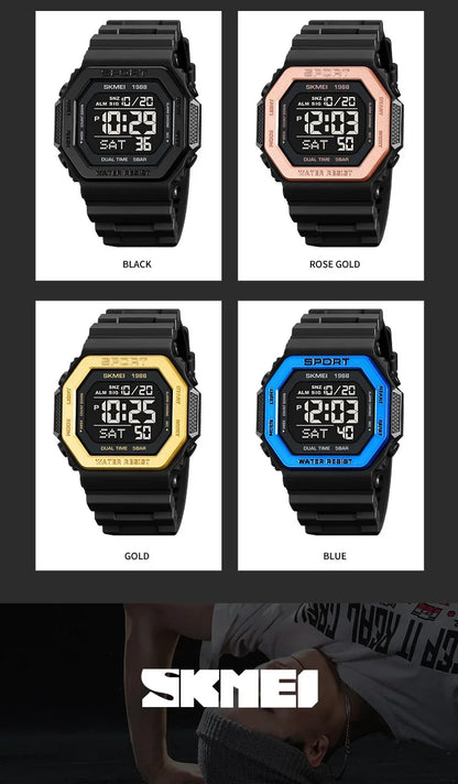 Men's Digital Sport Watch – Rugged LED Military Style