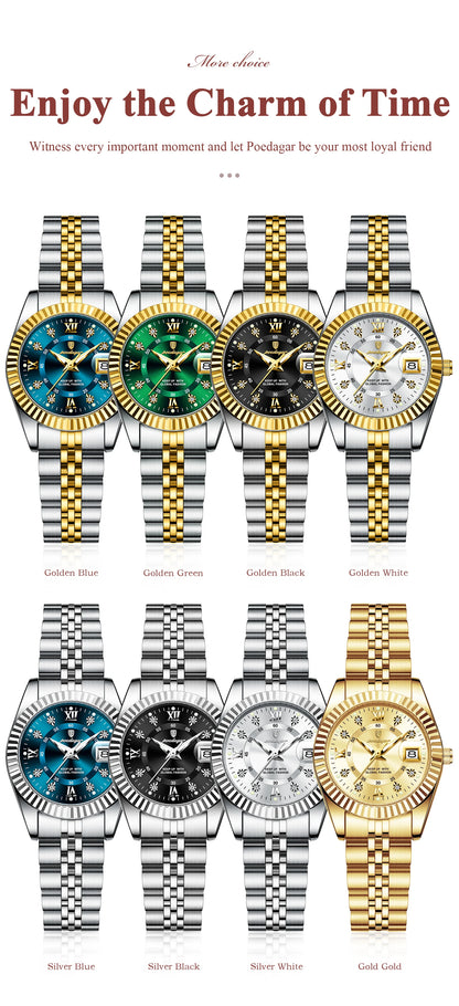 POEDAGAR Women’s Luxury Quartz Watch – Elegant Design, Waterproof & Luminous
