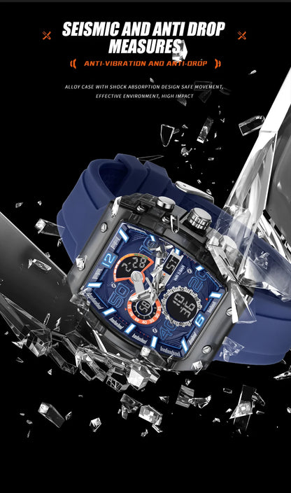 SMAEL Men's Dual Display Sports Watch – Rugged, Stylish, and Multi-Functional
