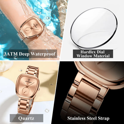 POEDAGAR Elegant Luxury Women's Quartz Watch – Waterproof Stainless Steel Timepiece