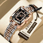 POEDAGAR Elegant Rectangle Women’s Quartz Watch – Waterproof Stainless Steel with Calendar Display