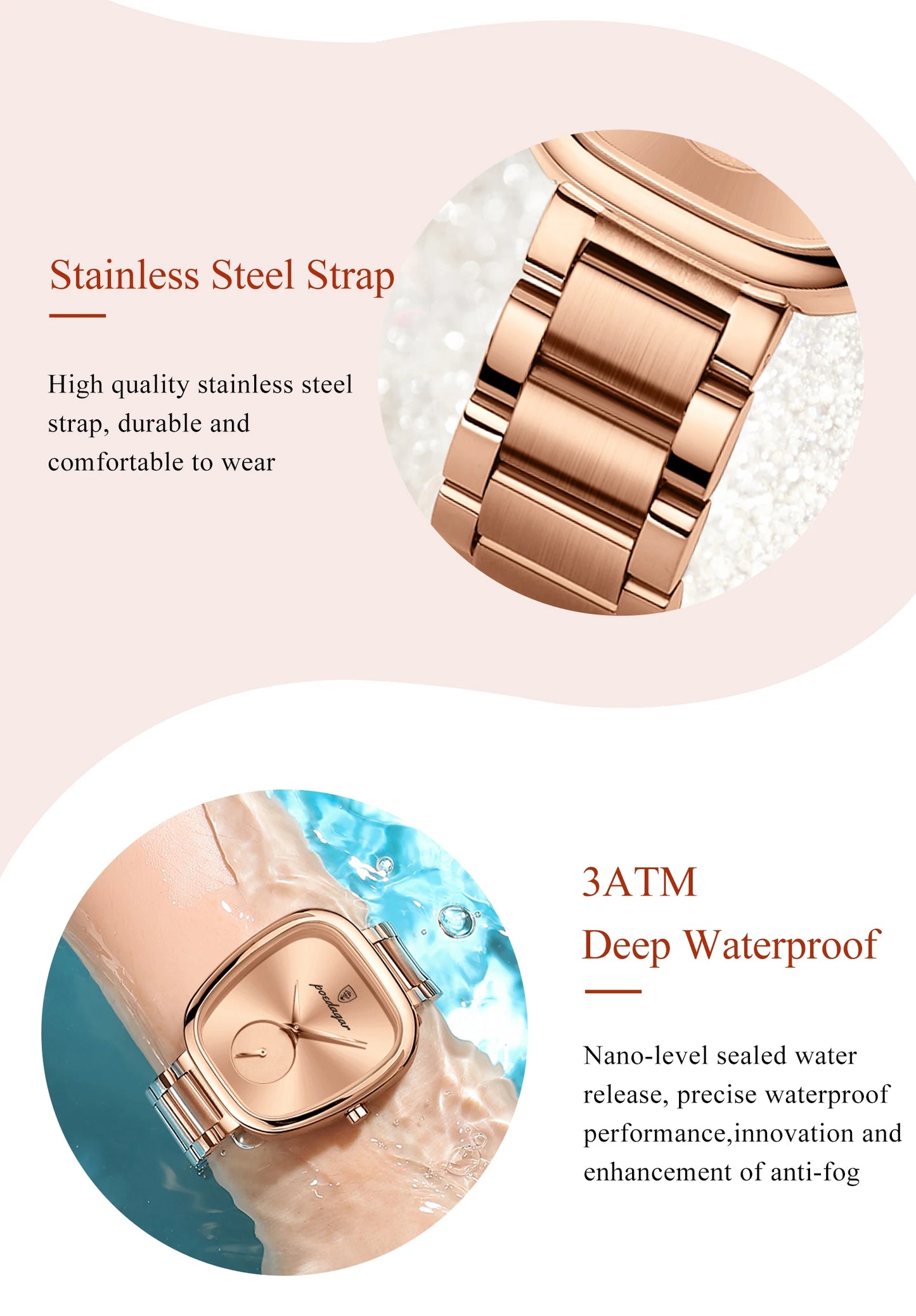 POEDAGAR Elegant Luxury Women's Quartz Watch – Waterproof Stainless Steel Timepiece
