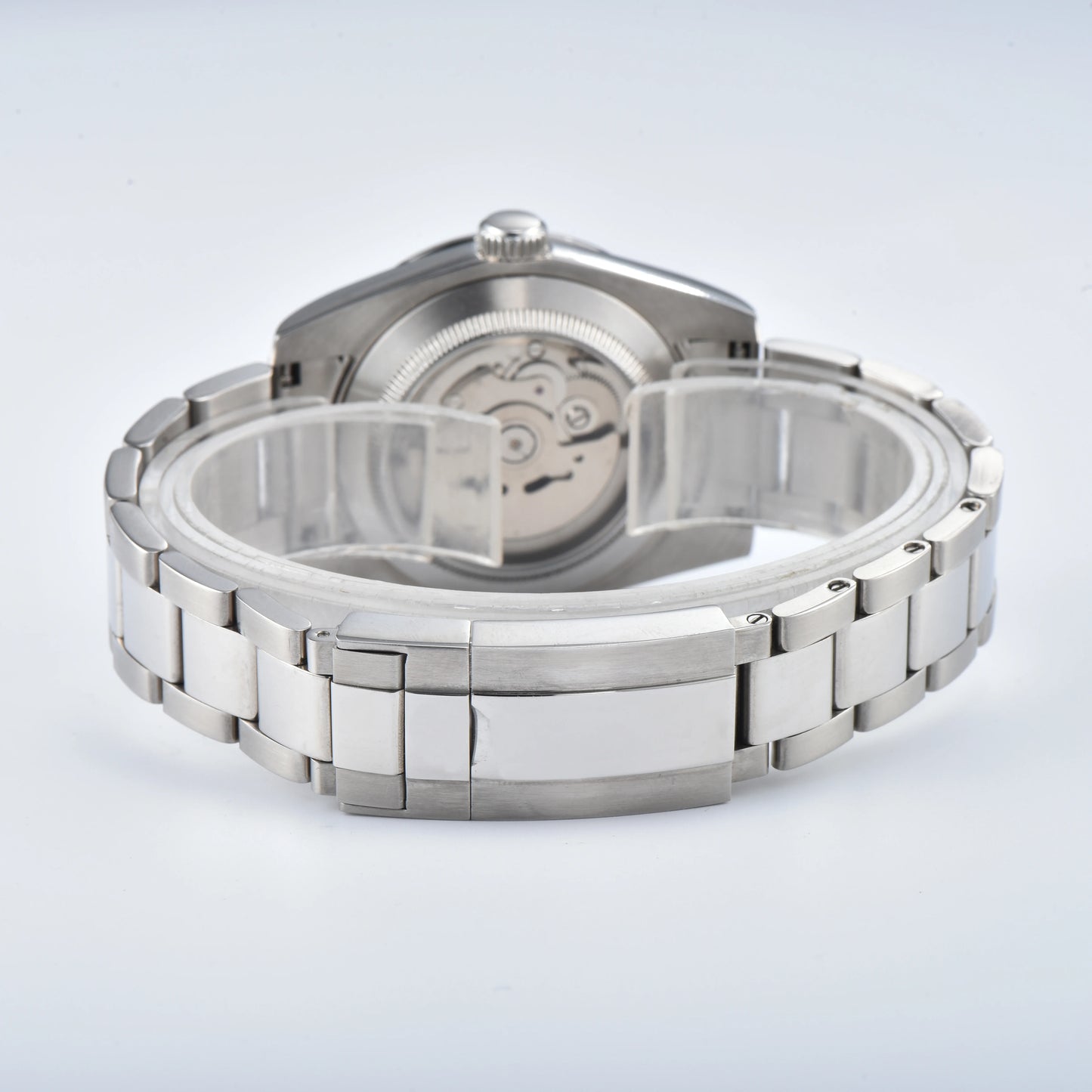 39mm Stainless Steel Watch Case with Sapphire Glass – Compatible with NH35 Movement | Green Luminous | Custom Logo Options
