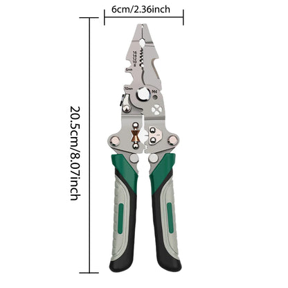 Foldable Wire Stripper &amp; Multi-Function Crimping Pliers