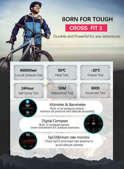 NORTH EDGE 2025 Men's GPS Smartwatch – Rugged Outdoor Performance with AMOLED Display & Advanced Sensors