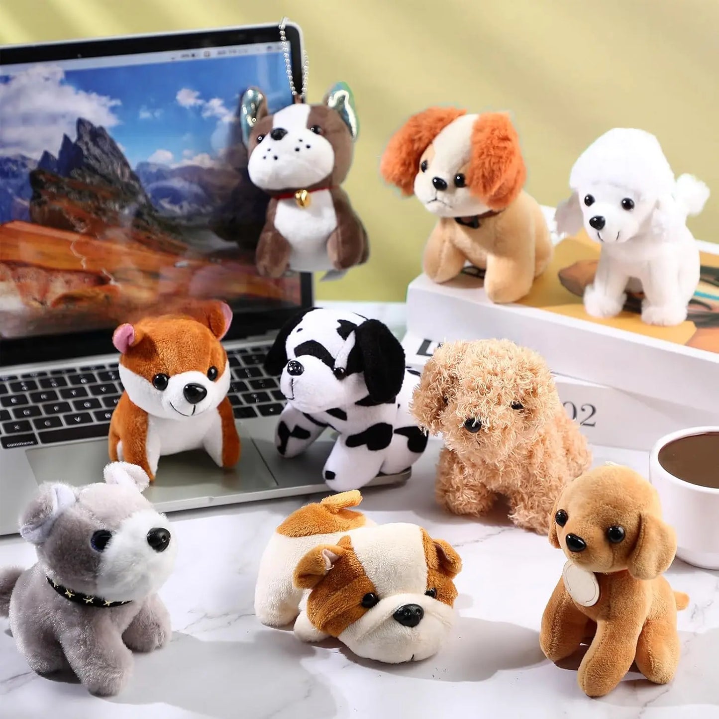 18-Piece Mini Plush Stuffed Puppy Dogs – Soft Party Favors, Gifts & Decor for Kids and Adults