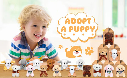 18-Piece Mini Plush Stuffed Puppy Dogs – Soft Party Favors, Gifts & Decor for Kids and Adults