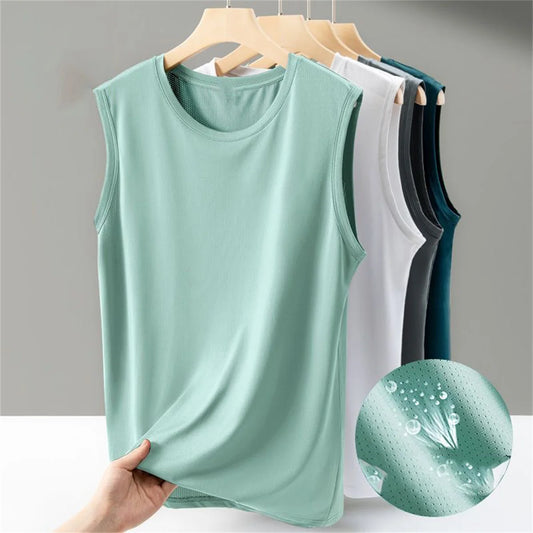 Men’s Solid Color Sleeveless Tank Top – Lightweight, Breathable & Summer-Ready