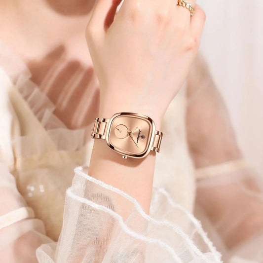 POEDAGAR Elegant Luxury Women's Quartz Watch – Waterproof Stainless Steel Timepiece